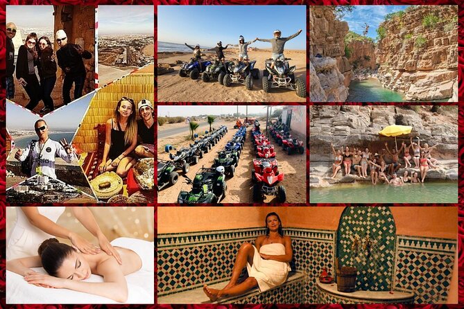 4 Excursions In 1 Pack = City tour + Quads + Hammam-massage + Paradise Valley - Kasbah Agadir Oufella and the view over town