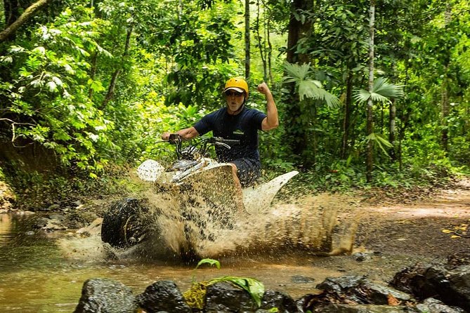 5 Hour Off-Road ATV+ Zipline+ Waterfall Rappelling+ Tractor Jungle Tour - Waterfall rappelling, the wettest part of the day