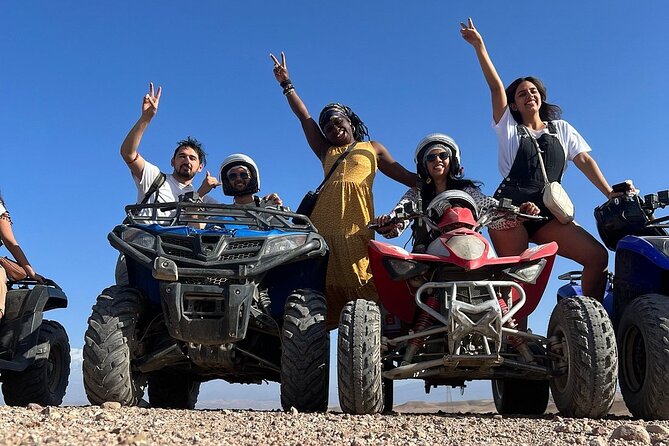 Agafay Desert Package, Quad Bike, Camel Ride and Dinner Show - Quad biking across Agafay