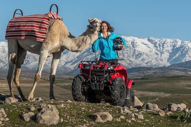 Agafay Desert Package, Quad Bike, Camel Ride and Dinner Show - Poolside waiting and the changing light