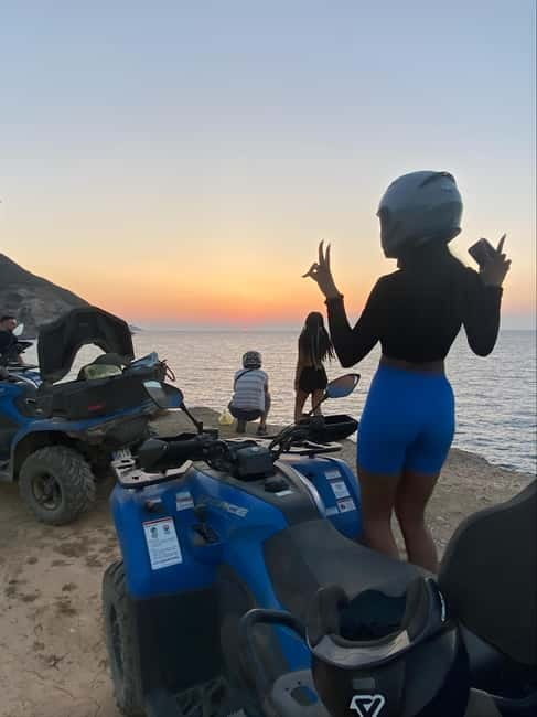 Agia Pelagia: Sunset or Morning Quad Tour & Ghost Town Visit - Sunset Over the Sea at Fodele