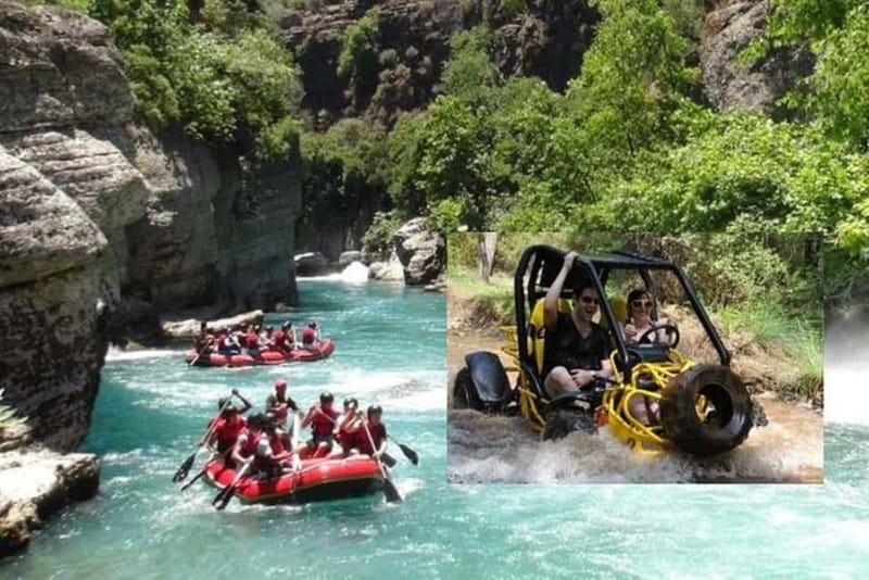 Alanya /Antalya /Side Rafting and Buggy, Quad Option Zipline - Seven kilometers of rafting, with rapids and calmer water