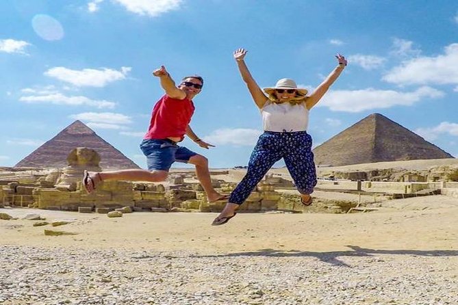 All inclusive Private Tour Giza Pyramids, New Museum ,Quad - A 30-minute camel ride with a famous backdrop