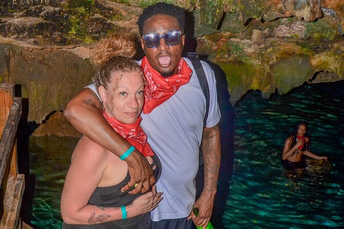 ATV Adventure to Water Cave and Macao Beach in Punta Cana - Entering the 25-foot Los Hoyos del Salado cave