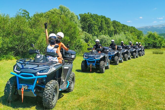 ATV Quad Safari Tour with Picnic & Swimming from Split - Getting comfortable on a large ATV