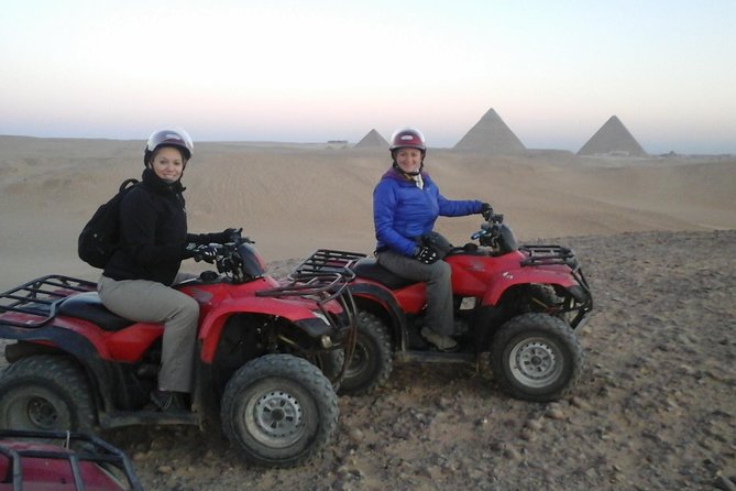 ATV Ride at the Desert of Giza Pyramids - Riding toward the pyramids from the Giza desert