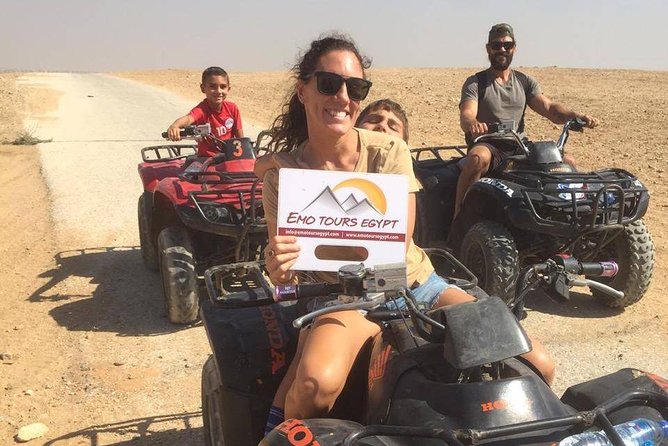 ATV Ride at the Desert of Giza Pyramids - The pickup makes a low-cost tour easier