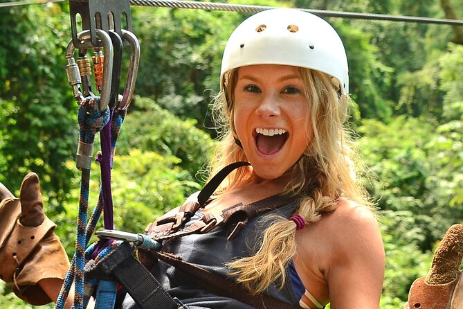 ATV + Zipline + Waterfall + Rainforest Lunch COMBO - Ten zip lines above the Los Suenos forest