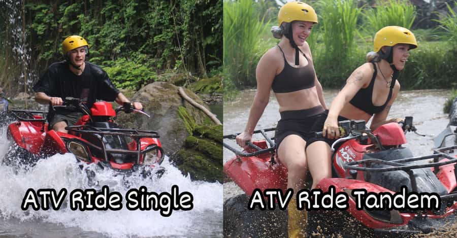 Bali: ATV Ride Adventure with track river bank, dense forest - Single ATV or tandem ride