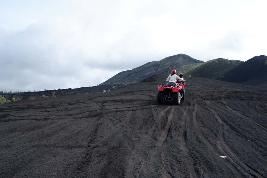 Bali: Mount Batur Quad Bike Tour and Natural Hot Springs - Hot springs with a volcano view