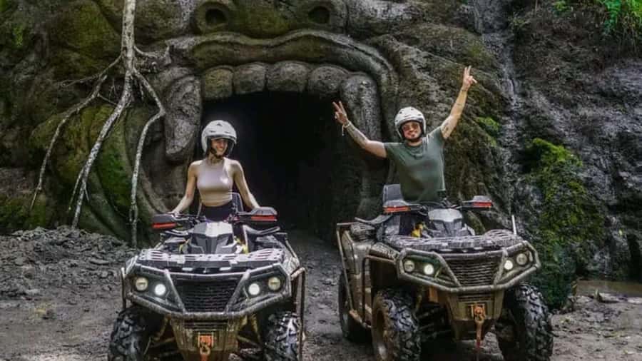 Bali: Waterfall Gorilla Cave ATV & Ubud Rafting Trip & Lunch - The 7-kilometer KingKong Cave ATV route