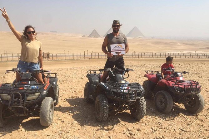 Best Adventure Tours Visit Giza Pyramids and ATV Quad Bike Ride in Desert - Pickup, traffic, and the first look at Giza