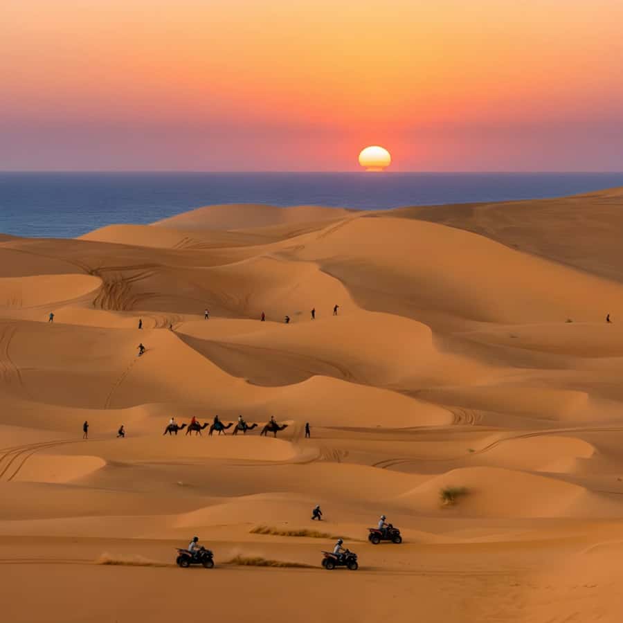Best Agadir Desert Adventure: Quad Camel Sandboarding & BBQ - Timlalin Dunes: where desert sand meets the sea