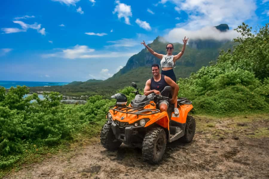 Bora Bora: Combo ATV & Jet Ski Day Trip with Polynesian BBQ - WWII guns and the island’s past