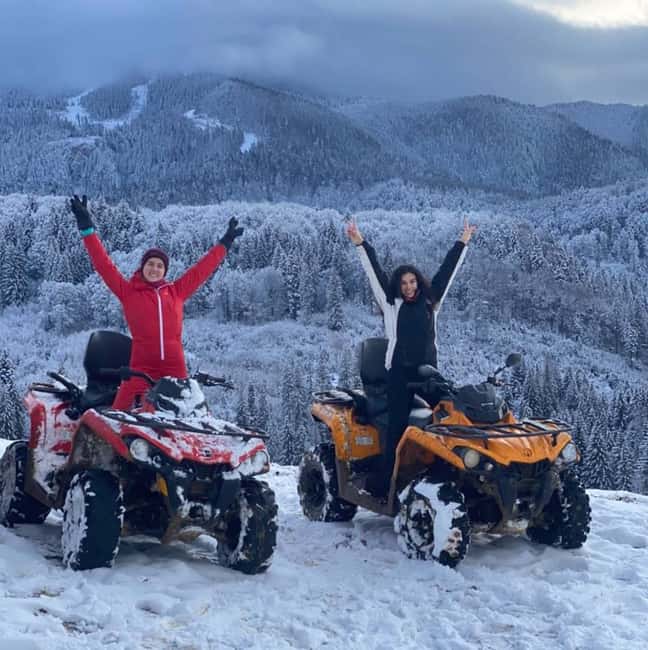 Brașov: Snowmobile / ATV Adventure with Hotel Pickup - From Brașov streets to Carpathian trails