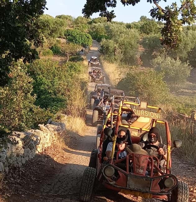 Buggy/Quad excursions in Puglia with 4-seater buggies available on request. - Guides Paolo, Francesco, and the multilingual team