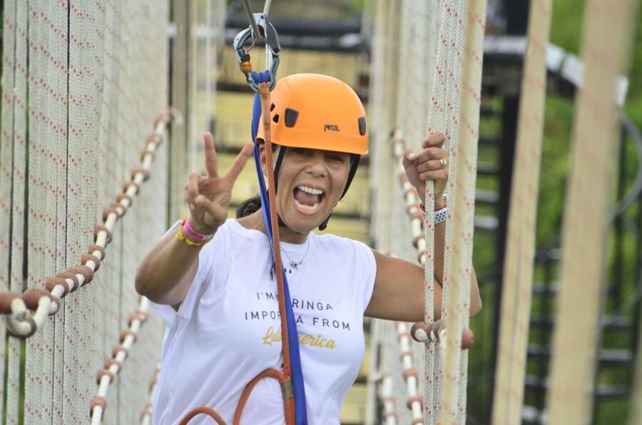 Buggy Ride, Zipline Splash & Waterfall Pool Combo with Lunch - Six zip lines, a bridge, and a wet finish