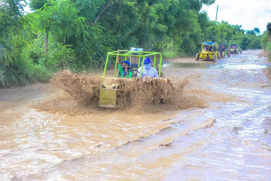 Buggy Tour in Punta Cana: Mamajuana - Coffee - Swimming in Cenote and Macao Beach - Rural tracks, palm trees, and mud