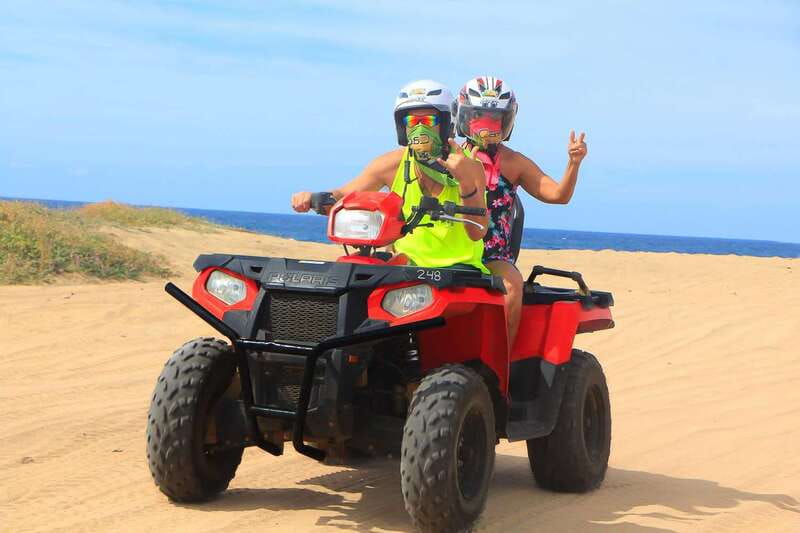 Cabo: Beach & Desert Single ATV Tour with Tequila Tasting - The white-sand run at Migriño Beach