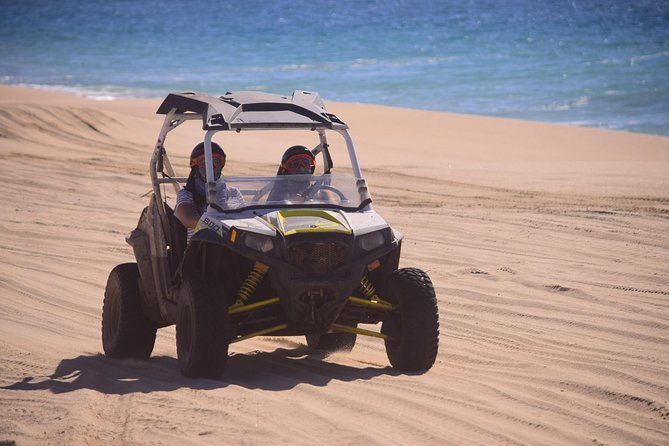 Cabo Migrino Beach & Desert Tour (Single UTV) - Safety gear, water, and the small added costs