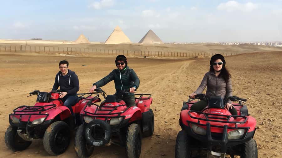 Cairo: Private Quad Bike Desert Tour with Pyramids & Sunset - What the pickup and arrival are like