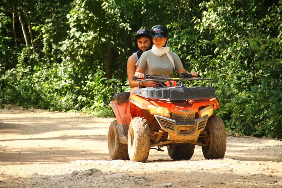 Cancún: ATV, Zipline, and Cenote Adventure with Lunch - The ATV ride through rough jungle trails
