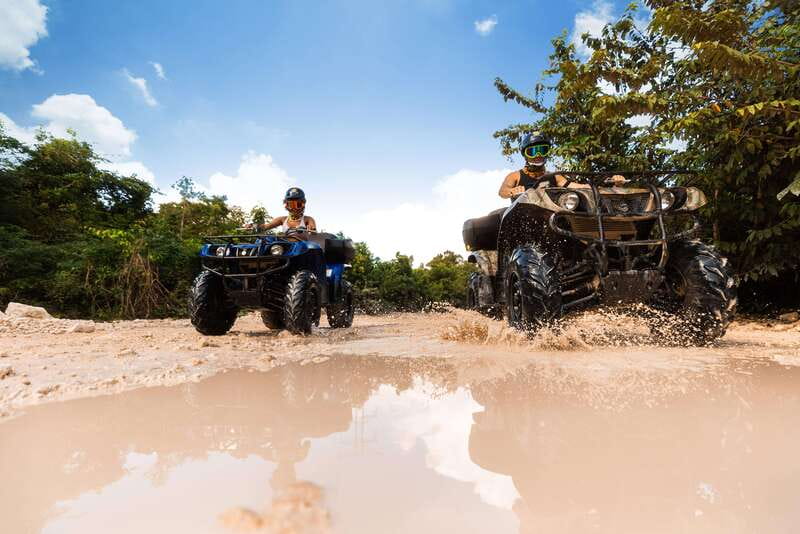 Cancun: Jungle ATV Tour, Ziplining, and Cenote Swim - Three ziplines over the jungle