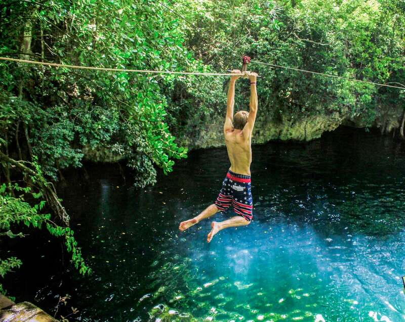 Cancun & Riviera Maya: ATV, Zipline, & Cenote Combo Tour - Three ziplines through the trees