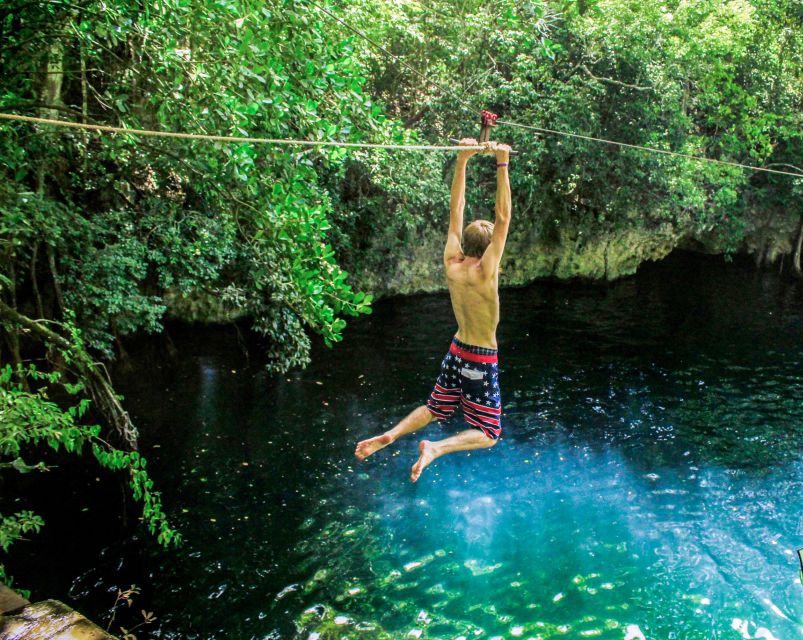 Cancun & Riviera Maya: ATV, Zipline, & Cenote Combo Tour - Swimming at a natural Mayan cenote