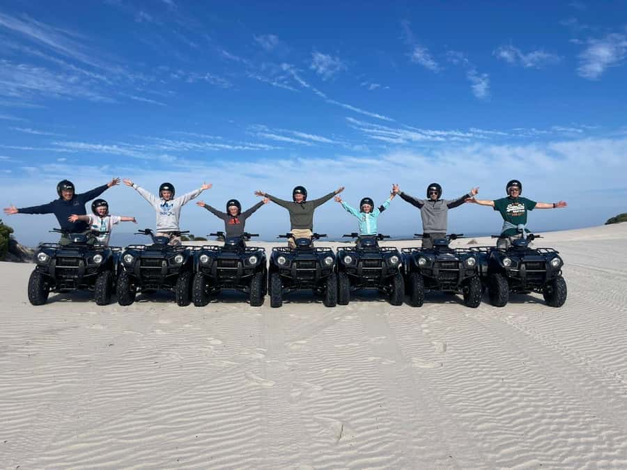 Cape Town: Atlantis Dunes Quad Bike & Free Sandboarding Tour - Quad biking with Nigel, Peter, and Thomas