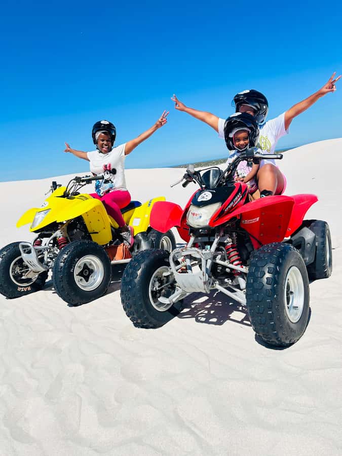Cape Town: Sand Dunes ATV Quad Bike Tour - White sand and Table Mountain in one unusual view