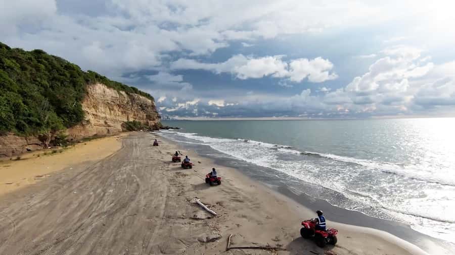 Cartagena ATV Tour - Dirt trails lead to rock formations by the coast