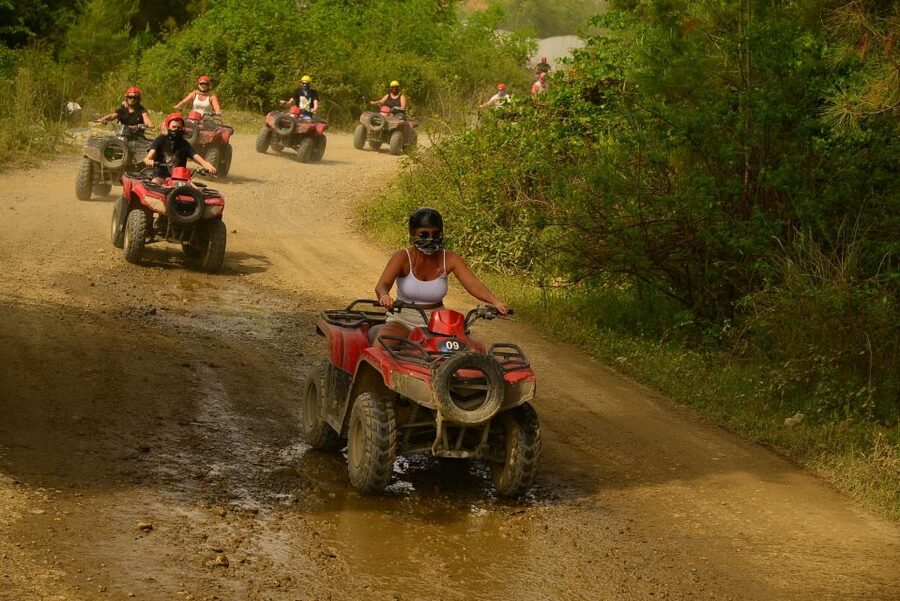 City of Side: Quad Safari Experience with Hotel Transfers - Getting fitted and taking the test ride