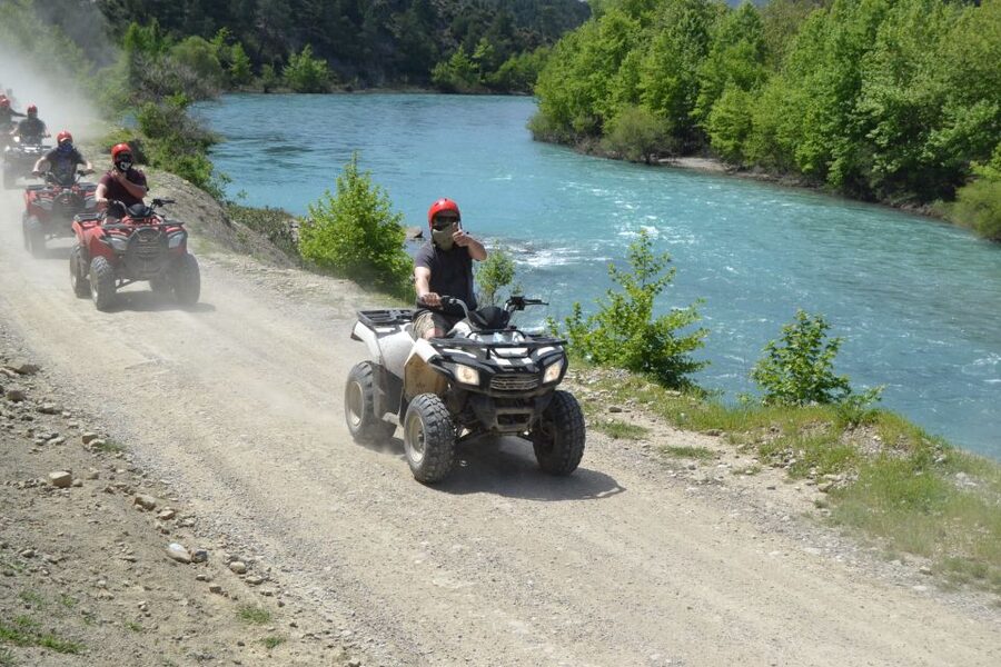 City of Side: Quad Safari Tour - The first 10 km: dust, river water, and getting comfortable