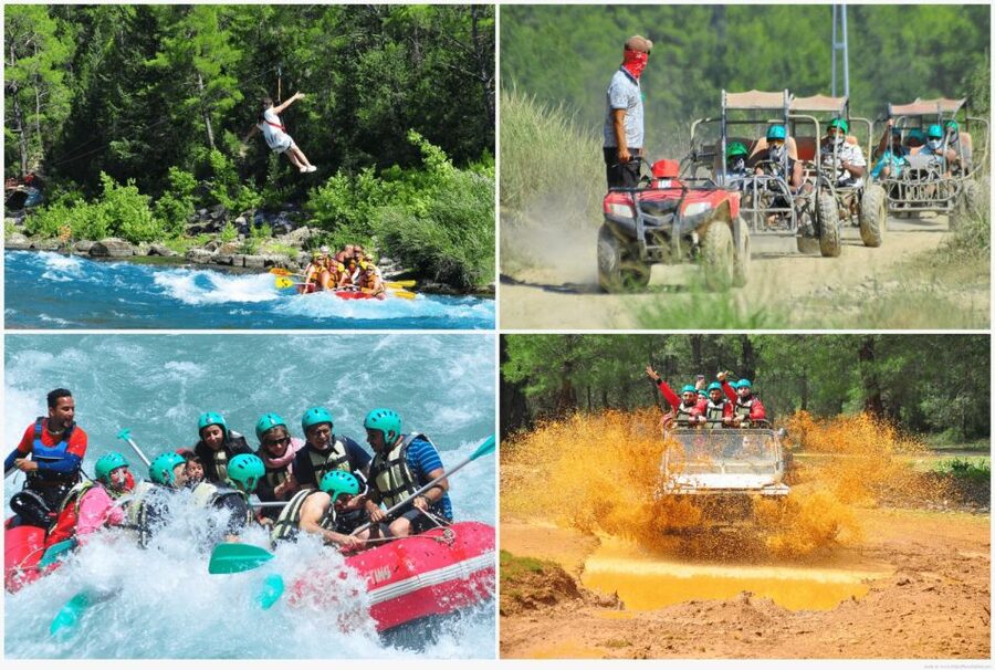 City of Side: Rafting, Zipline, Jeep, Buggy and Quad Combo - A short zipline above the river