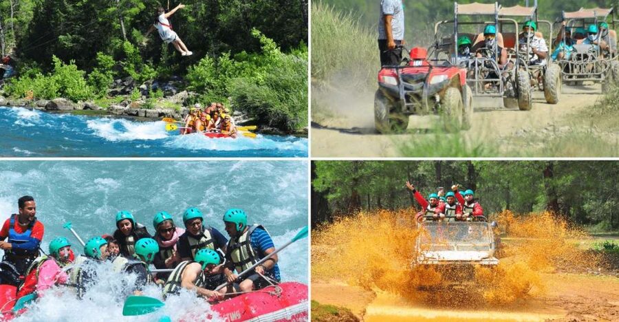 City of Side: Rafting, Zipline, Jeep, Buggy and Quad Combo - Buggy and quad rides on muddy mountain tracks