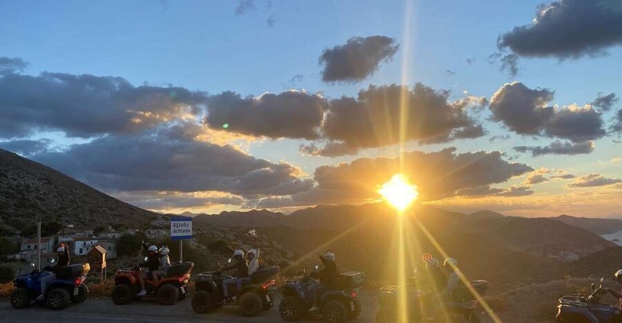 Crete: Sunset or Morning Quad with Local Products Tasting - From Agia Pelagia to the first practice ride