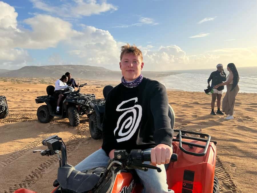Desert & Beach Quad Adventure With Camel Ride - Mint tea on carpets and cushions