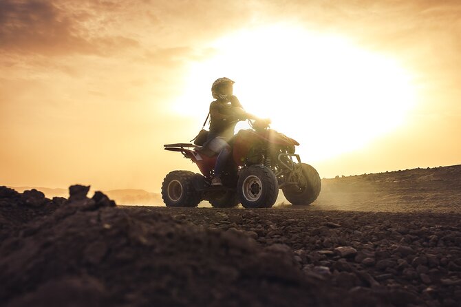 Desert D'Agafay Package - Quad, Dromedary and Dinner Show - Quad Biking Across Rocky Ground