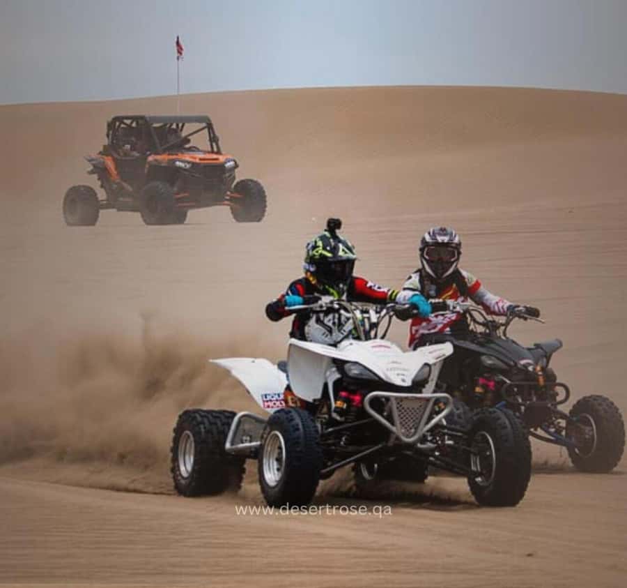 Desert Safari, Quad Bike, Camel Ride, Falcon & Sandboarding - Mesaieed and the 30-minute quad-bike ride