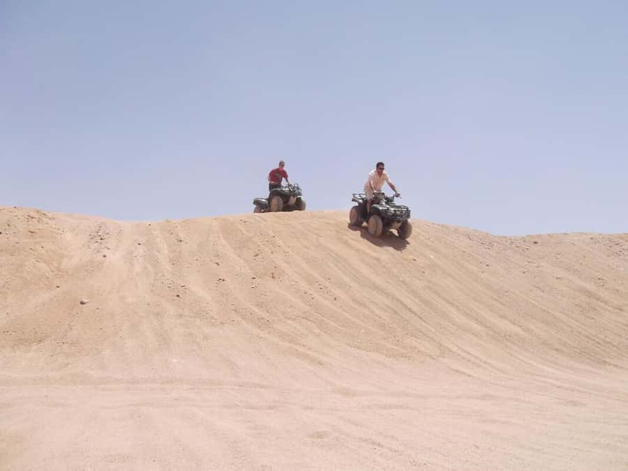 Desert Sunset Quad Bike ATV for 50Km, Oriental Show, Dinner, - Pickup, timing, and the practical details