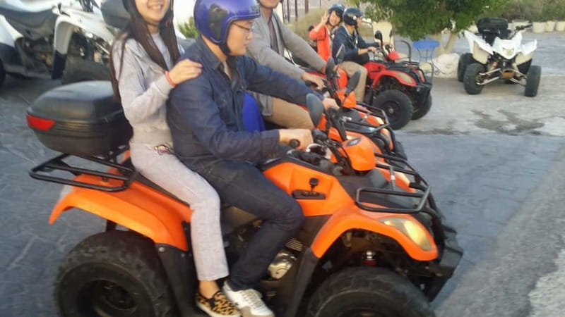 Discover Santorini on Quadbike Available with pick up! - Pickup, instructions, and getting started