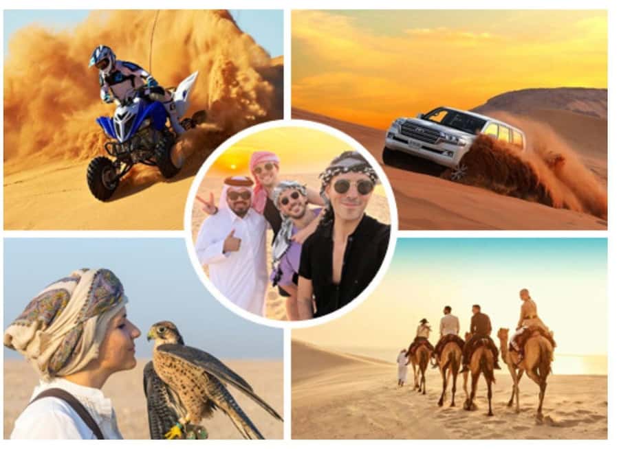 Doha:ATV,Quad or Buggy Dune Bashing,CamelRide & Sandboarding - Starting in Doha and crossing toward the desert