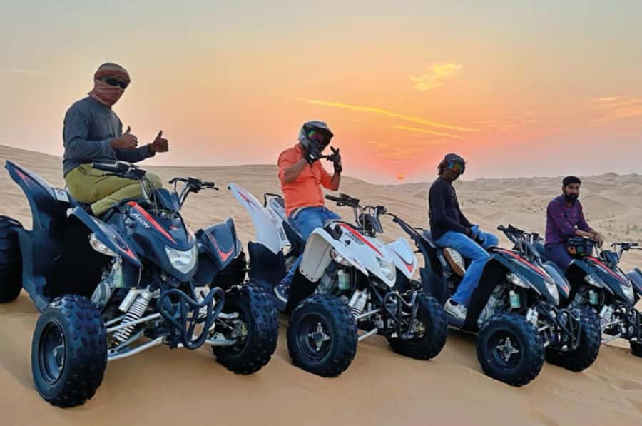 Doha: Desert All Activities ATV Quad Bike, Dune Bashing - Dune bashing on the way to the Inland Sea