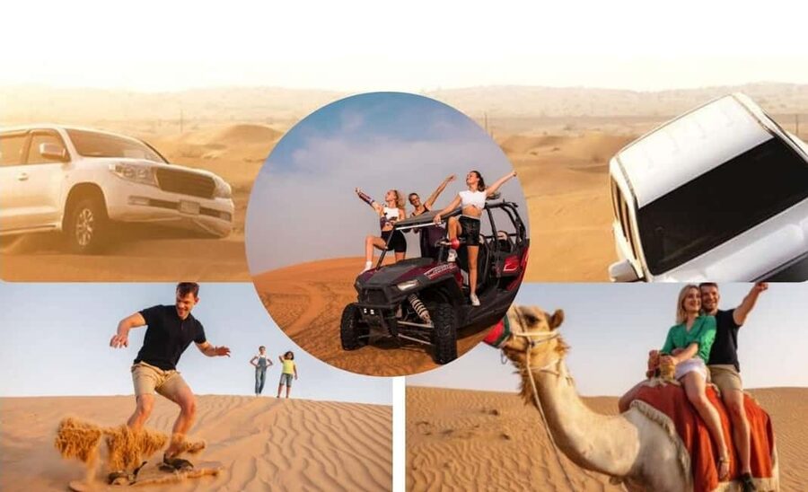 Doha: Desert Safari, Camel Ride, Dune Bashing & Inland Sea - Sandboarding down the steep dunes