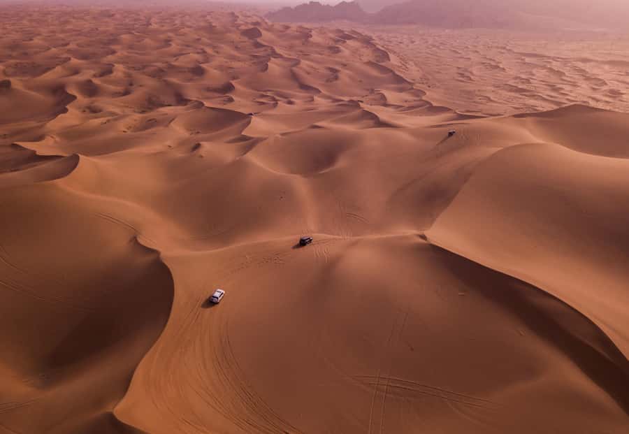 Doha: Desert Safari, Sandboarding, Dune Bashing & Inland Sea - The Inland Sea and the Saudi Arabia border view
