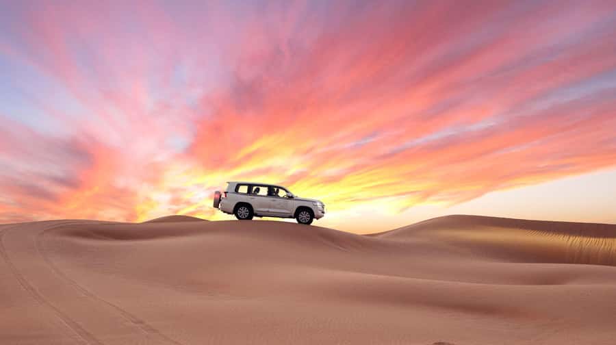 Doha: Desert Safari, Sandboarding, Dune Bashing & Inland Sea - Pickup at National Museum Metro station or from your Doha hotel