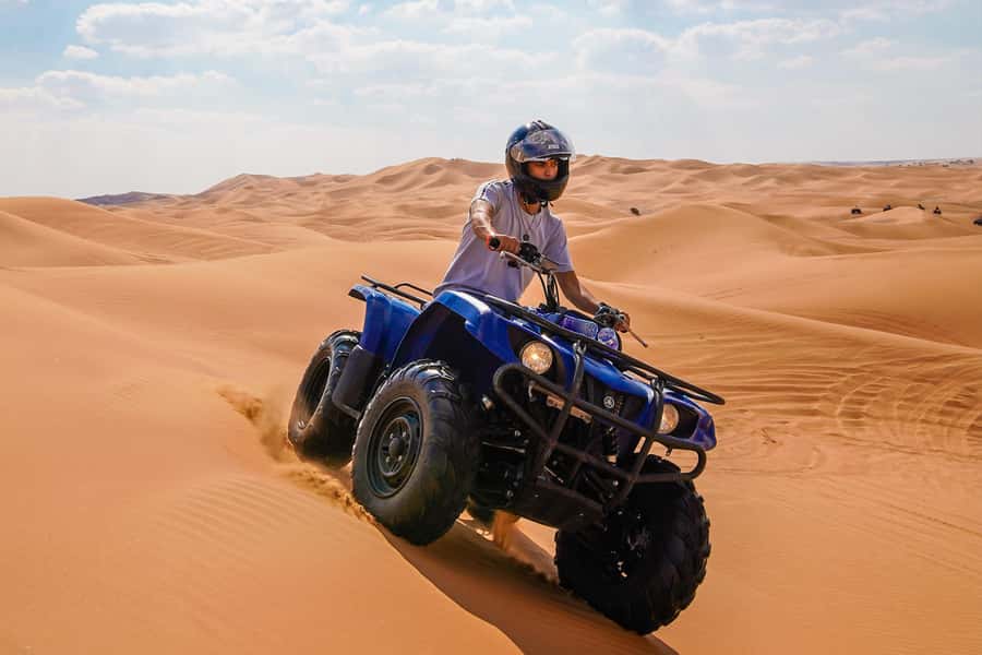 Doha: Half-Day Desert Safari, Quad Bike, Camels & Inland Sea - What dune bashing feels like in a 4x4