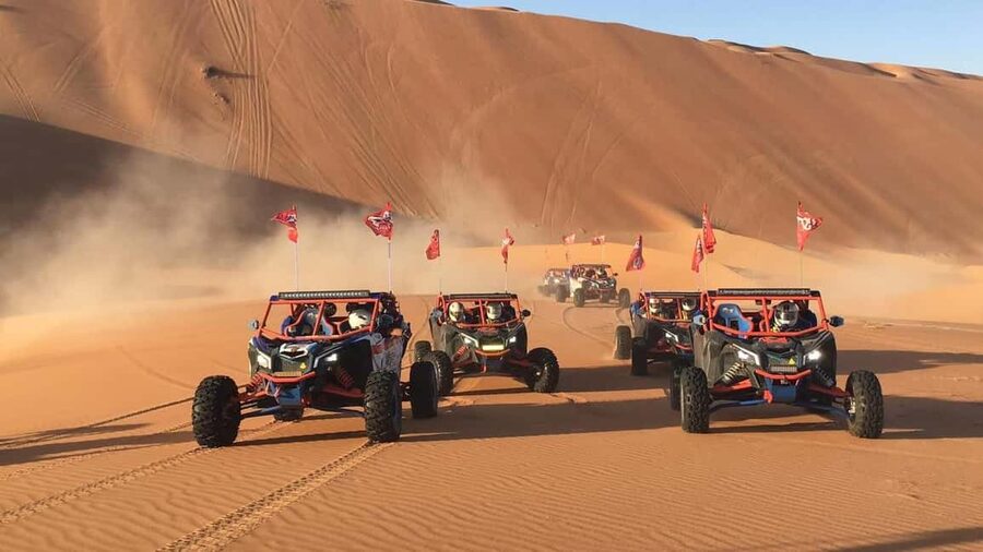 Doha Qatar Buggy ride, camel ride, dune bashing, sandboard. - Taking the 1000cc buggy onto the dunes