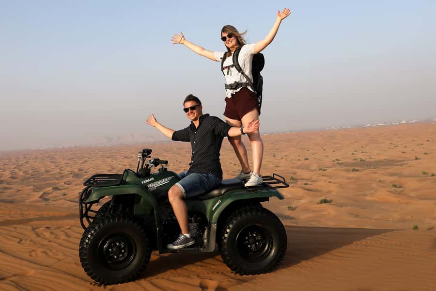 Dubai: Adventure Quad Bike Safari, Camel Ride & Refreshment - A short camel ride at a slower pace